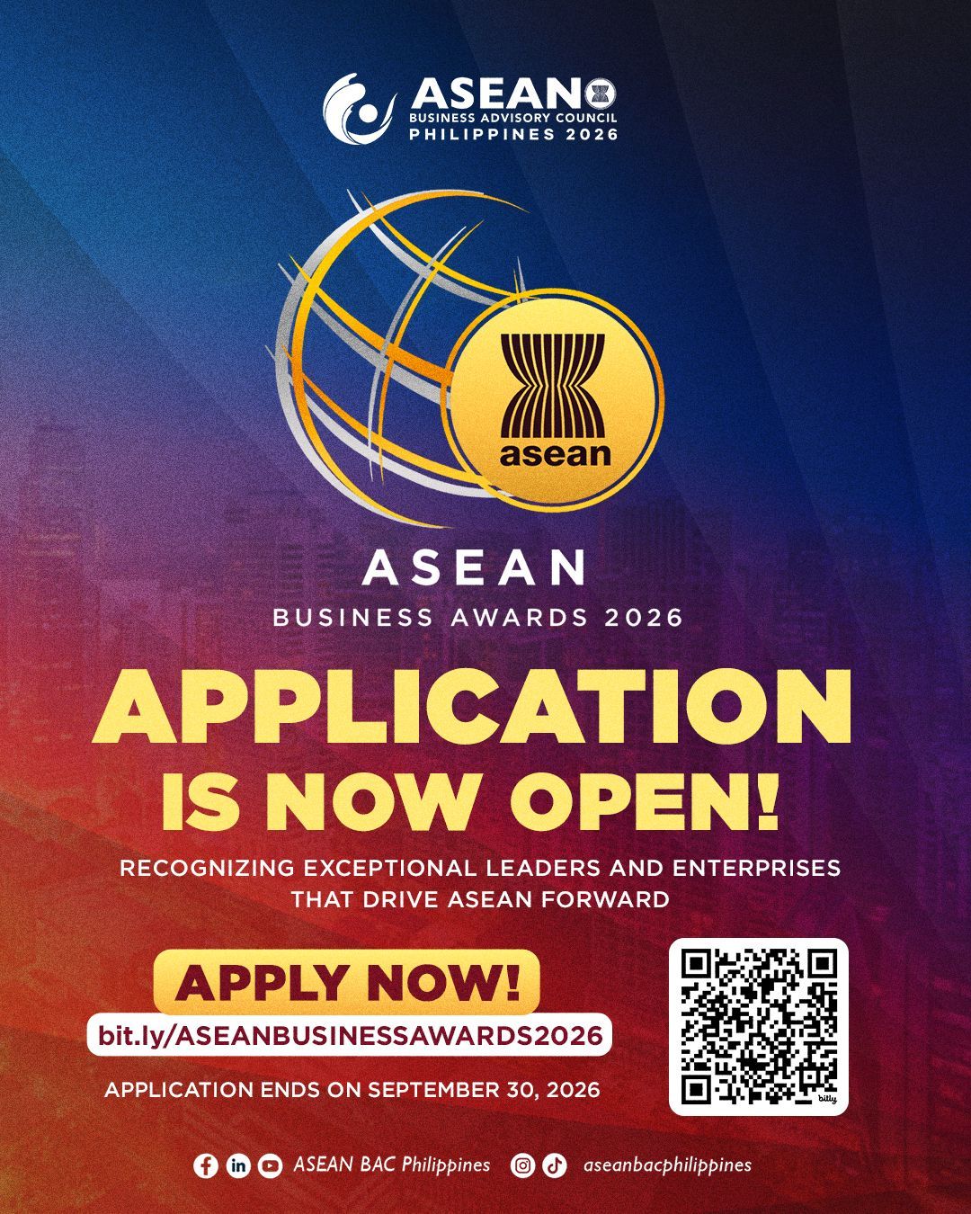 เปิดรับสมัคร ASEAN Business Awards (ABA) 2026 รางวัลเชิดชูบริษัทและผู้ประกอบการที่โดดเด่นในอาเซียน สมัครฟรีถึง 30 กันยายน 2569