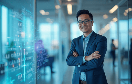 Young successful businessman portrait
