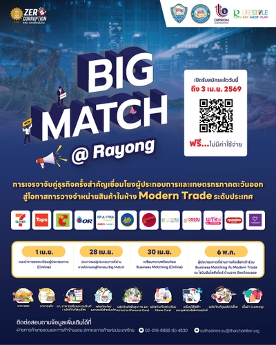 BIG MATCH @ Rayong เวทีจับคู่ธุรกิจสู่ Modern Trade